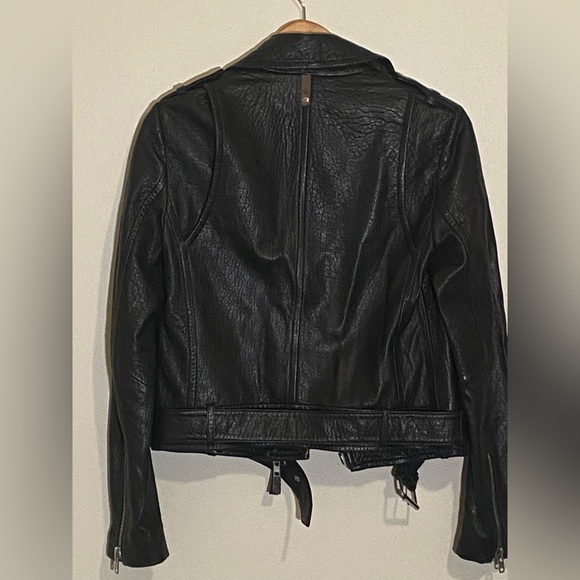 Mackage Pebbled Leather Moto Jacket - Size S - Picture 2 of 9